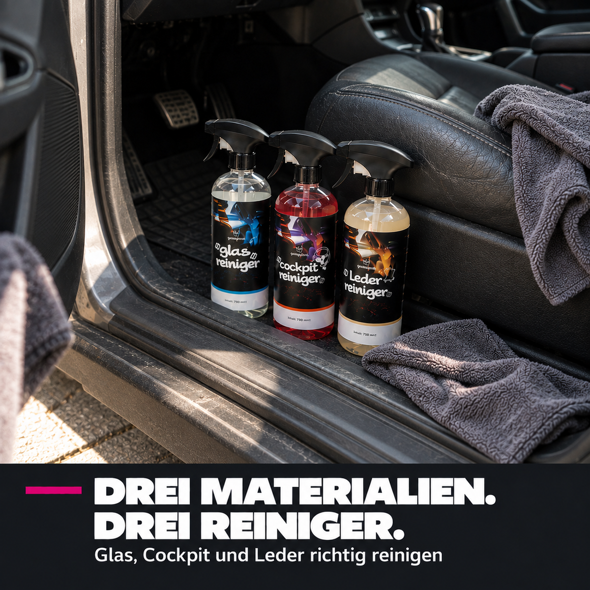 Innenraumreiniger Set Leder – Auto innen richtig reinigen