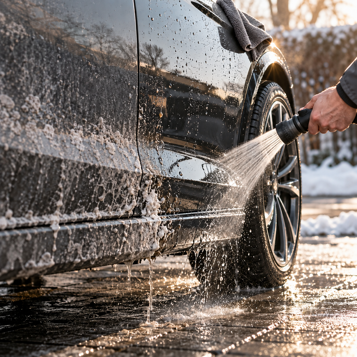 Auto waschen im Winter – Salz entfernen & Lack richtig schützen