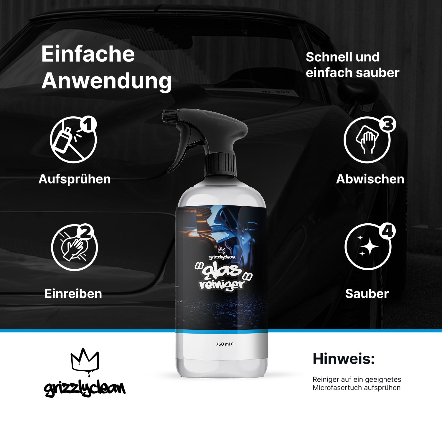 Glasreiniger Auto – streifenfreie & gründliche Reinigung aller Autoscheiben
