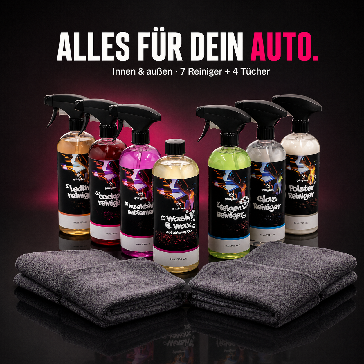 GrizzlyClean Autopflege Komplett Set