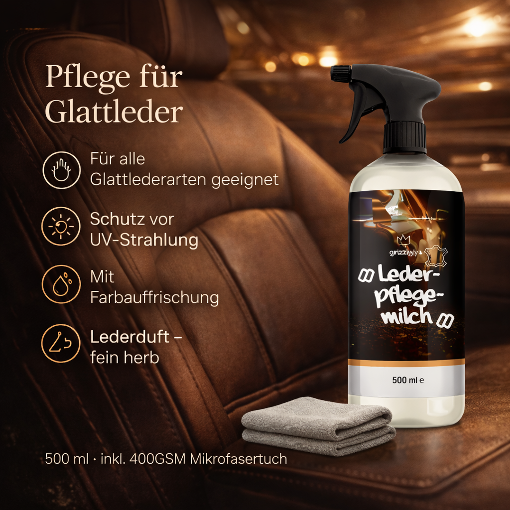 Leder pflege Milch