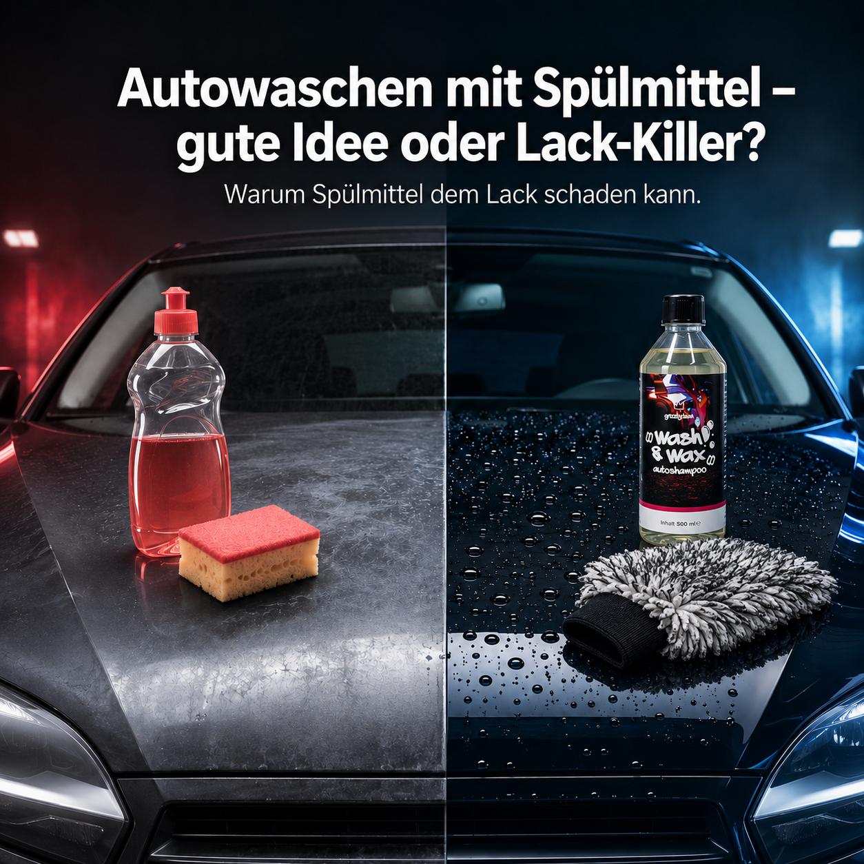 Autowaschen mit Spülmittel – gute Idee oder Lack-Killer?
