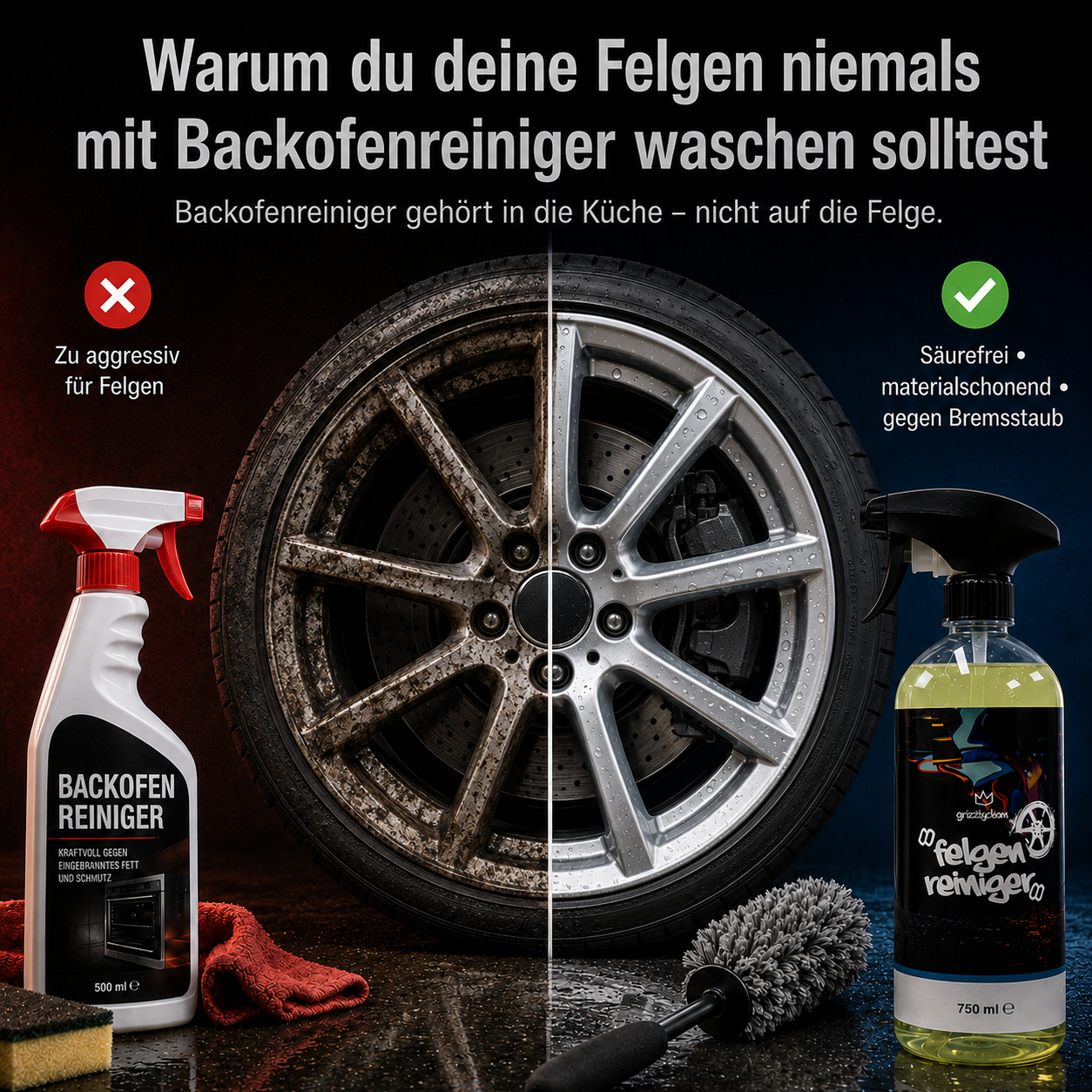 Warum du deine Felgen niemals mit Backofenreiniger waschen solltest