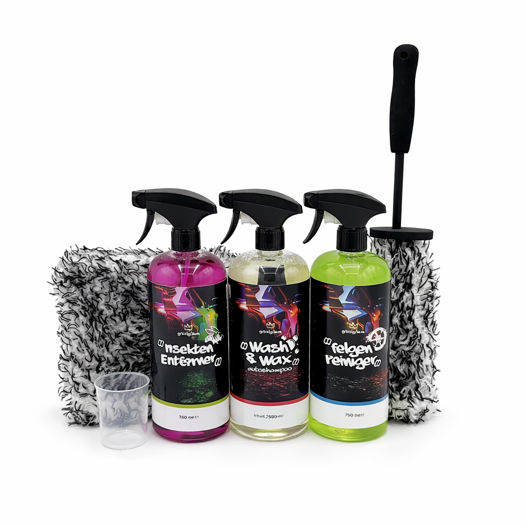 GrizzlyClean Autopflege Set Außen, 6 Teile