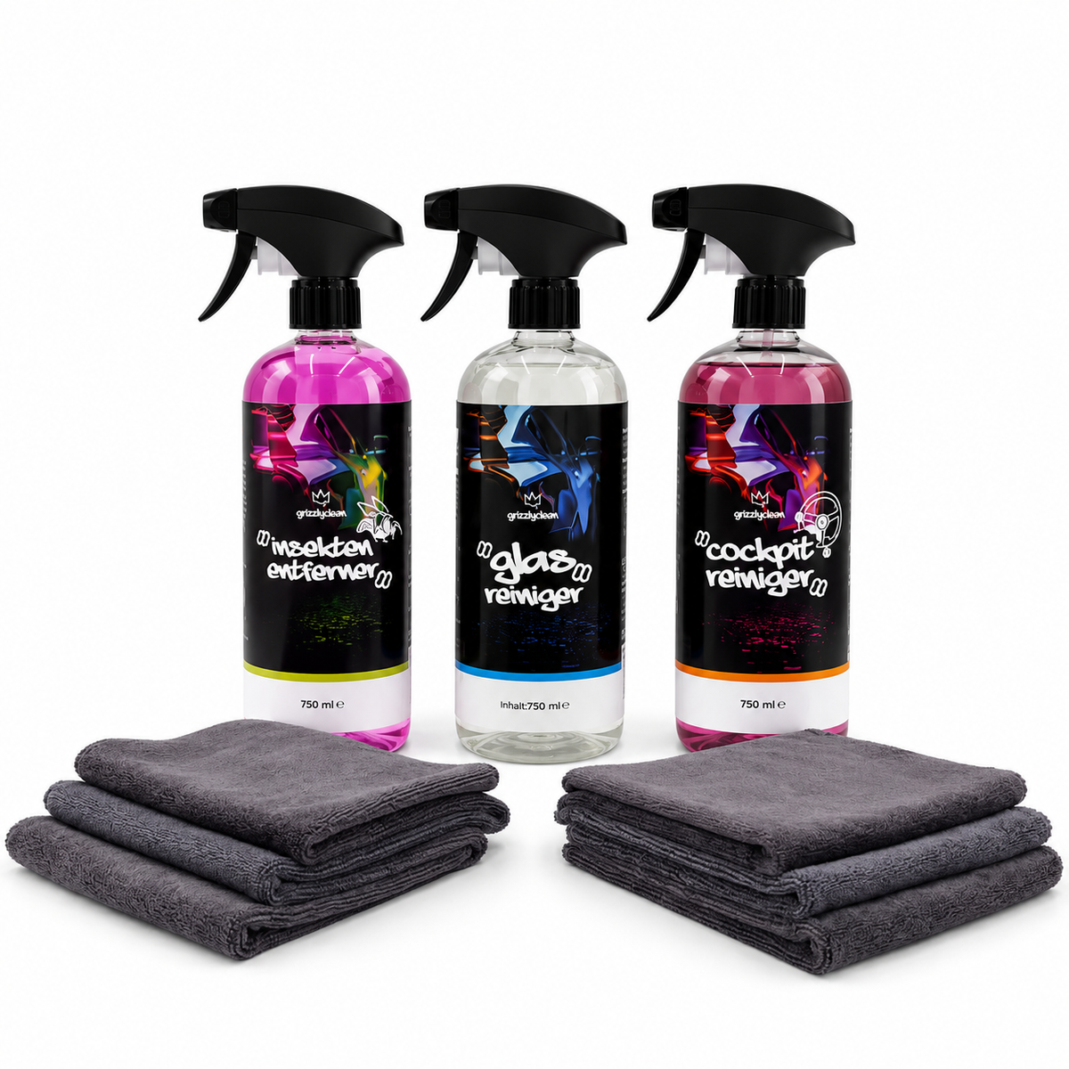 Auto Reinigungs Set ohne Wasser, 9 Teile