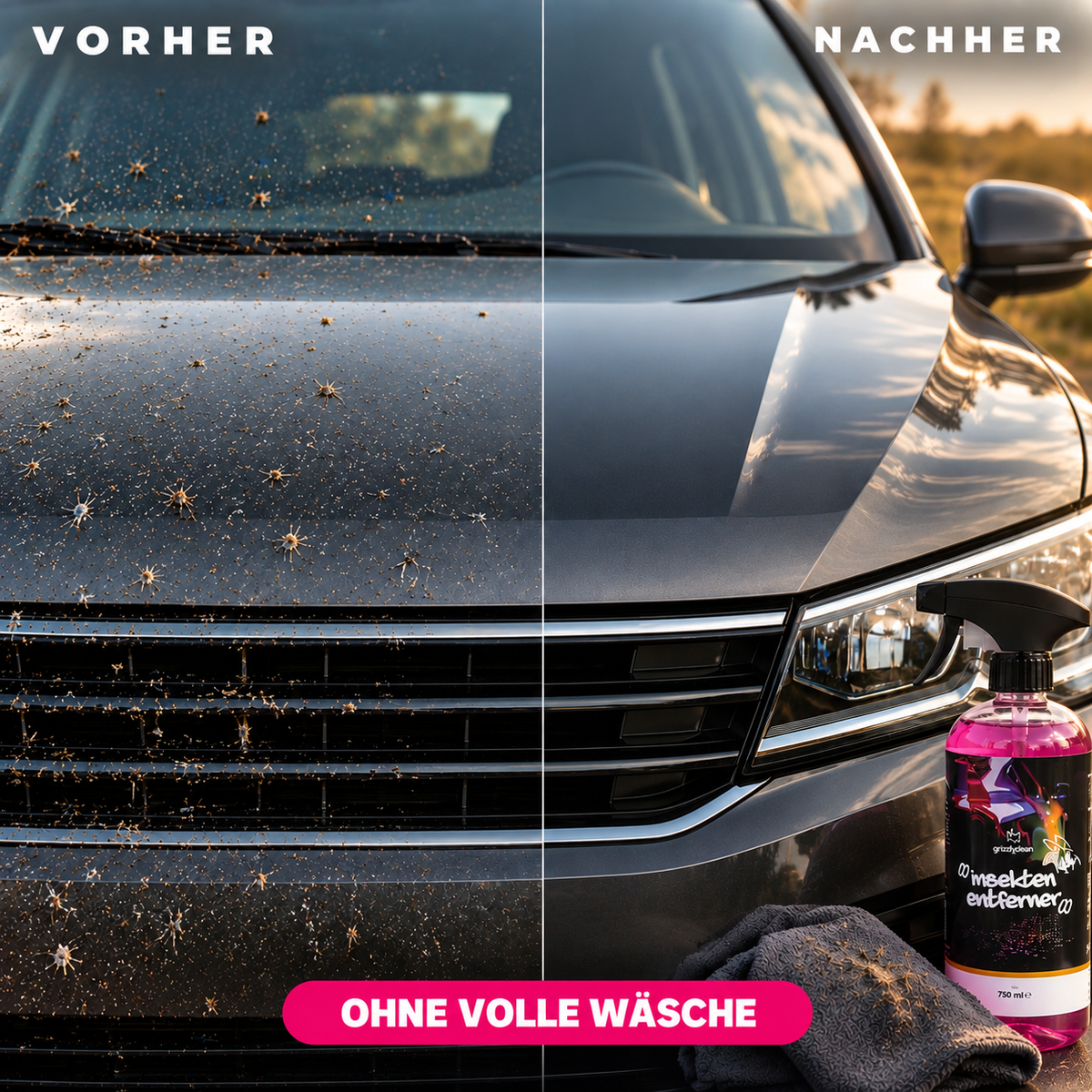 Auto Reinigungs Set ohne Wasser, 9 Teile