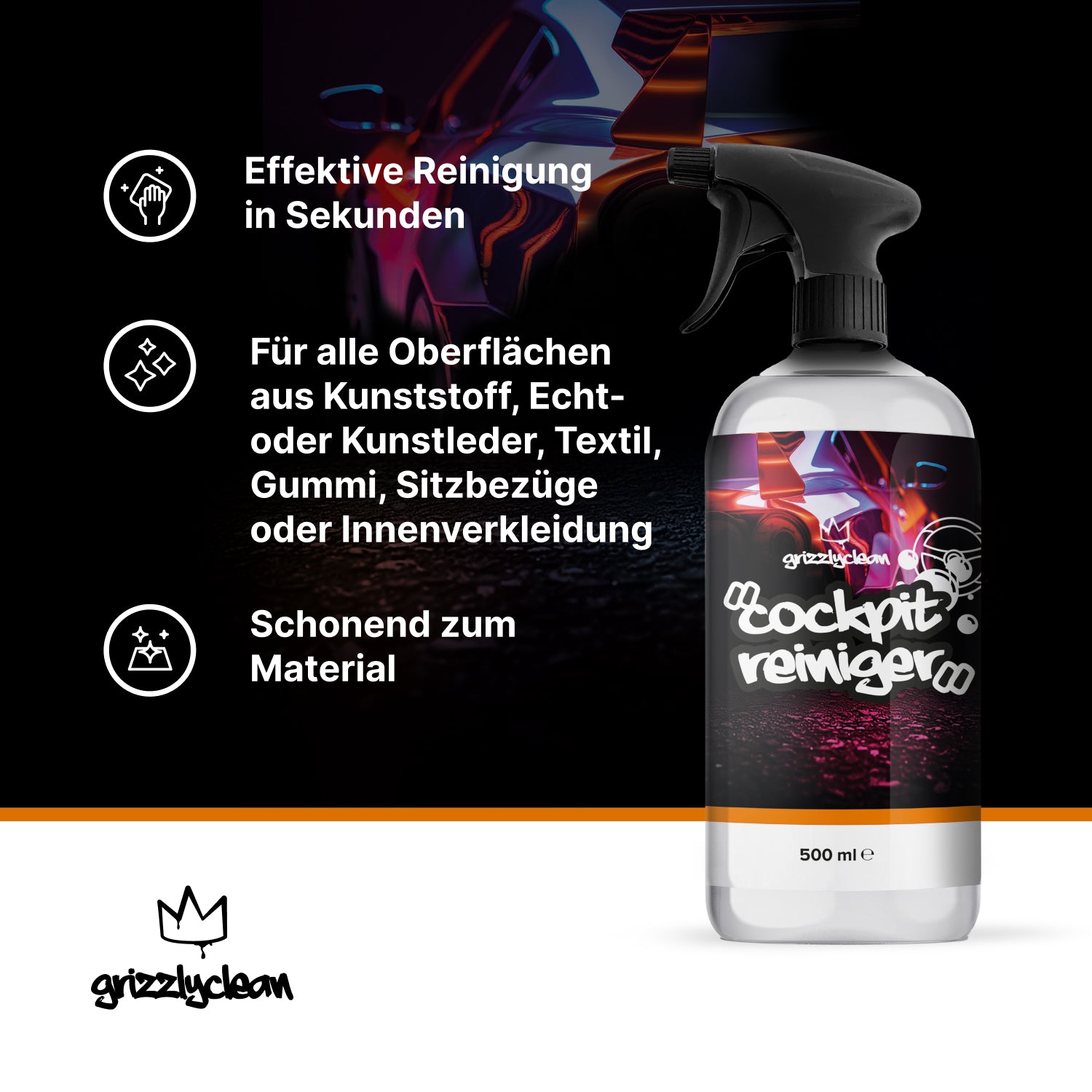 Cockpitspray für Fahrzeuge