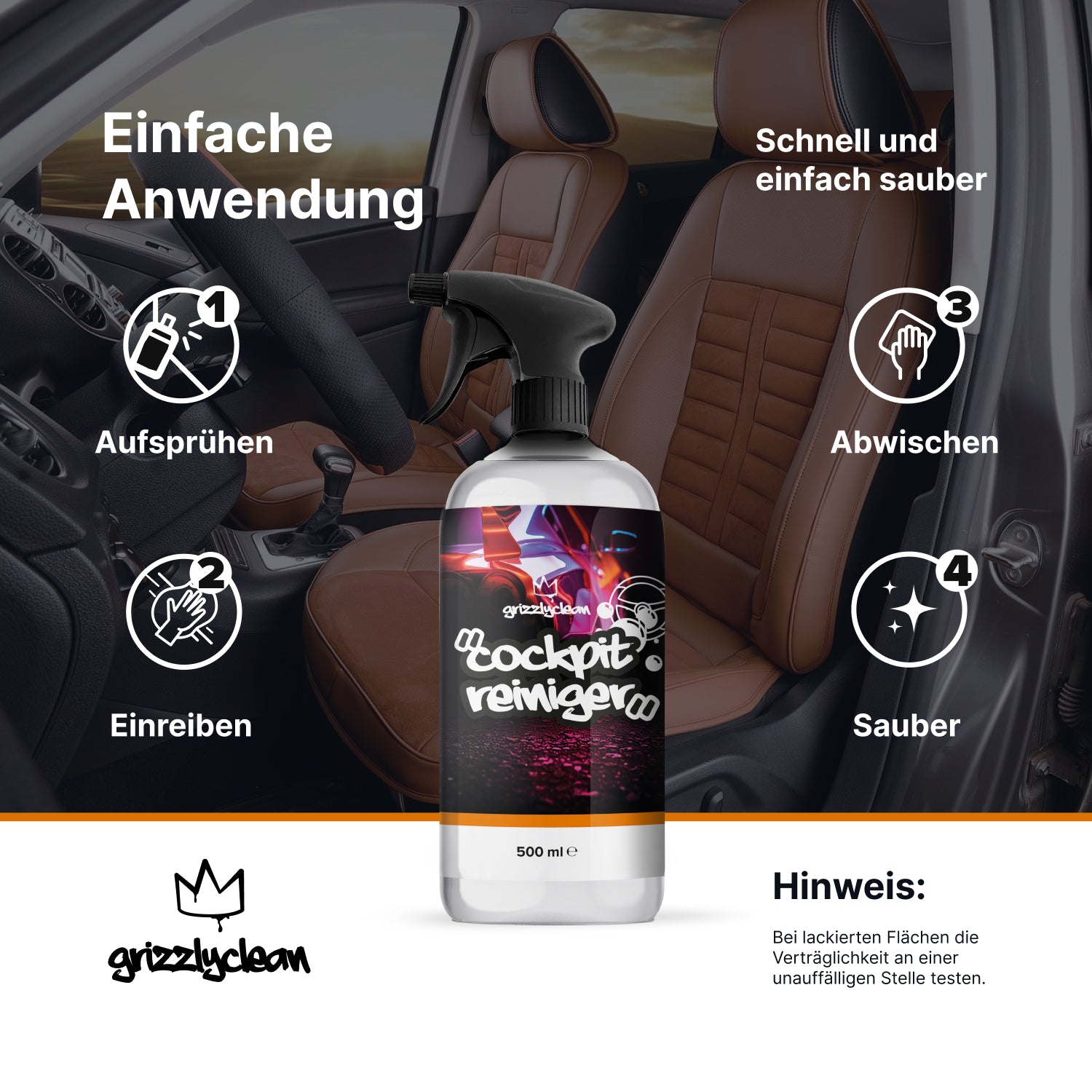 Cockpitspray für Fahrzeuge