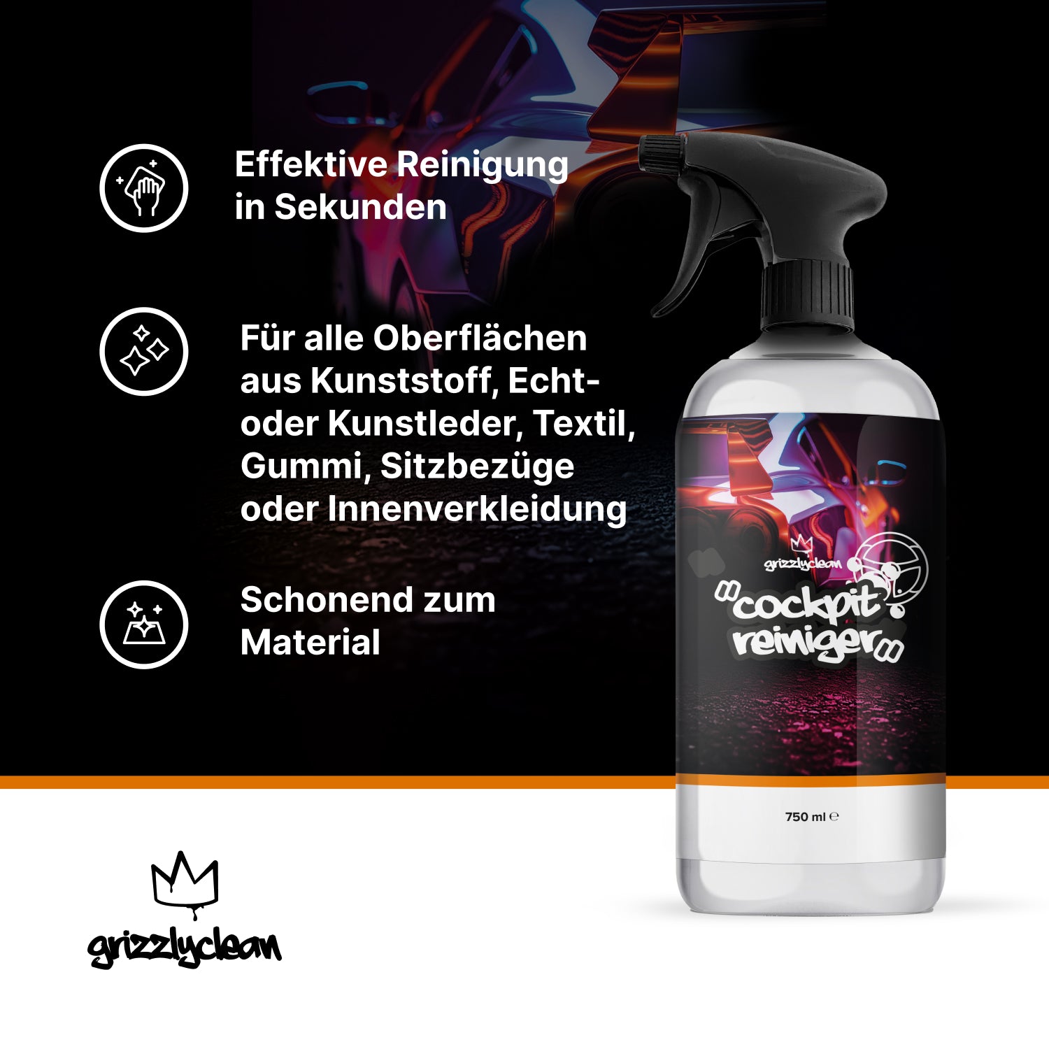 Cockpitspray für Fahrzeuge