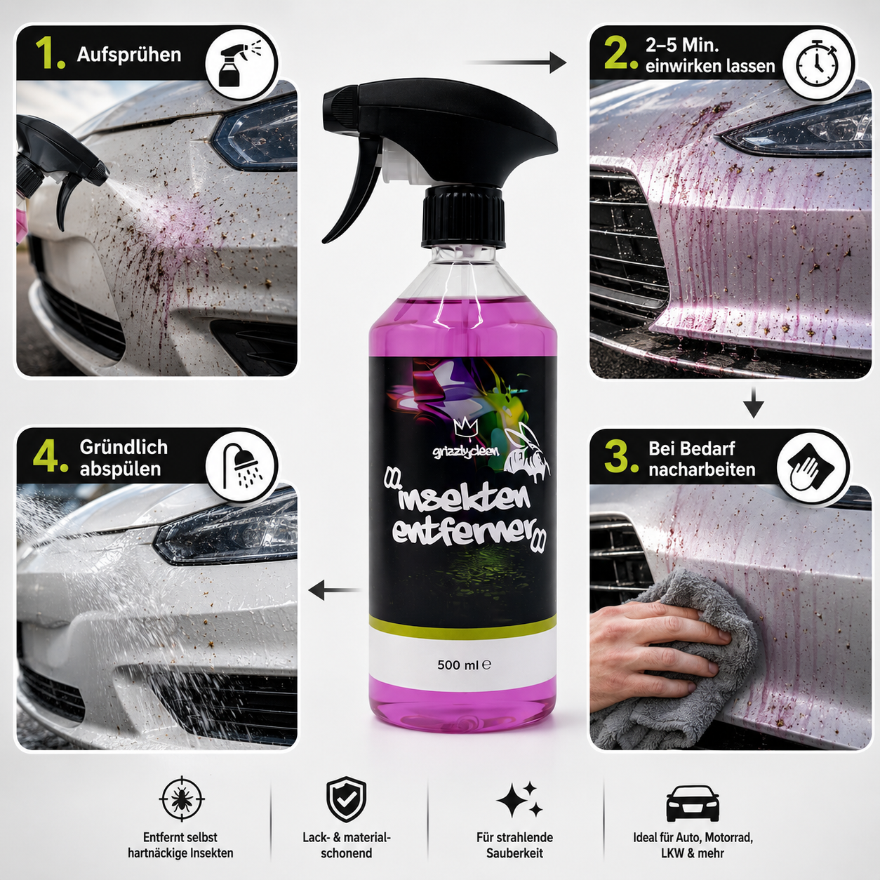GrizzlyClean Insektenentferner Auto