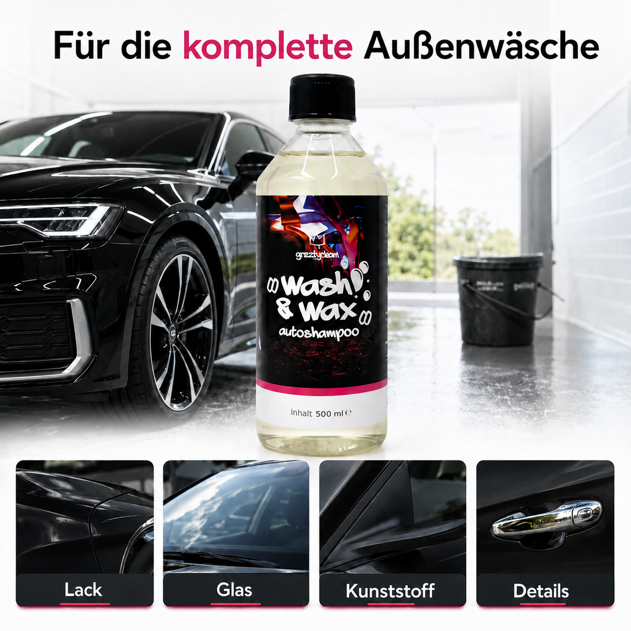 Autoshampoo mit Wachs – lackschonende Tiefenreinigung & Glanz in einem Gang