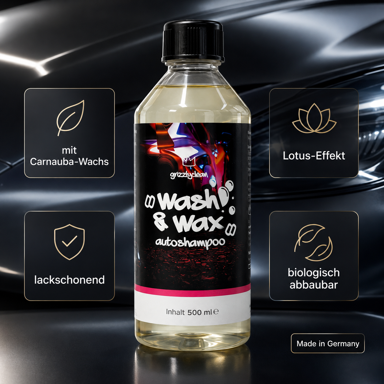 Autoshampoo mit Wachs – lackschonende Tiefenreinigung & Glanz in einem Gang