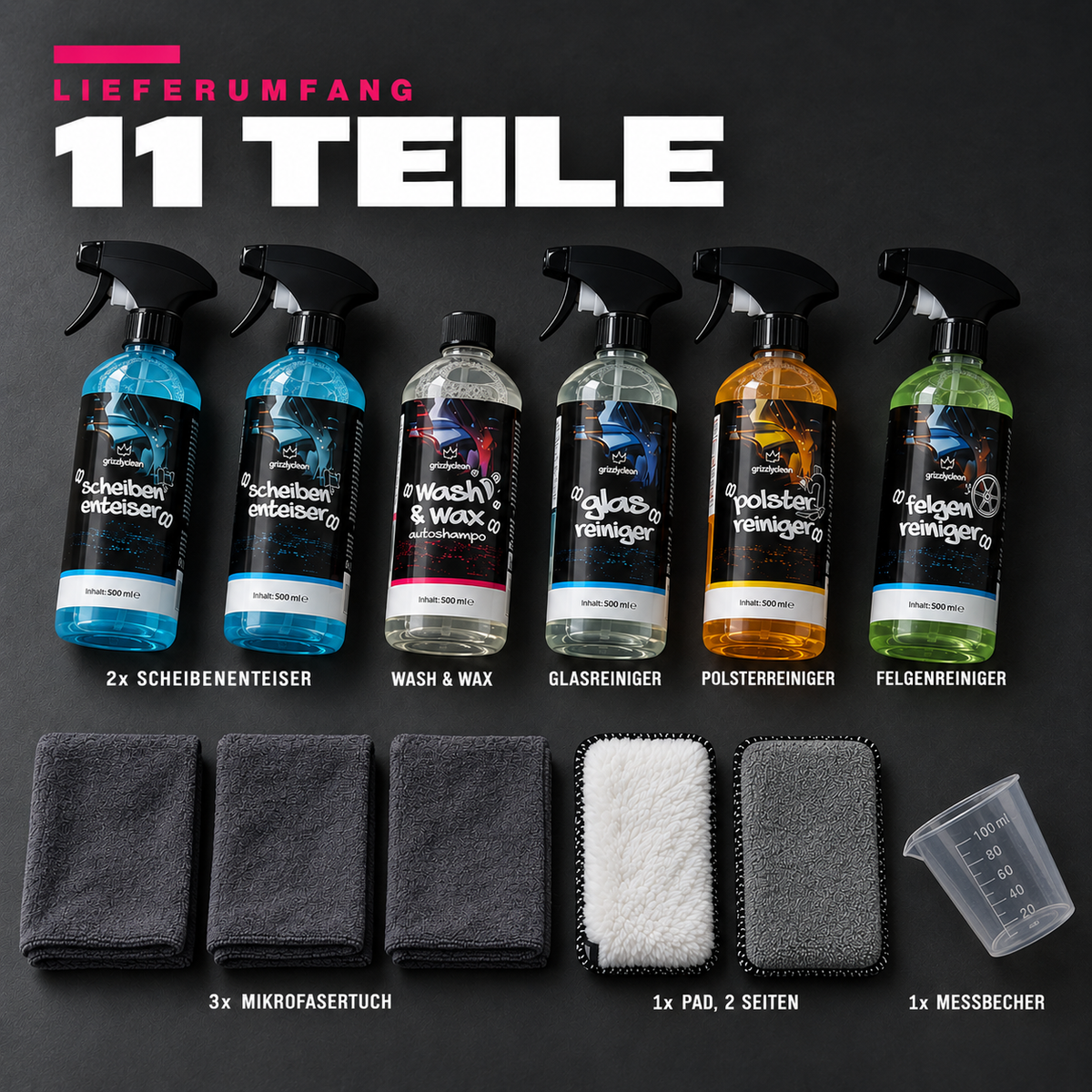 Auto Winterpflege Set, 11 Teile