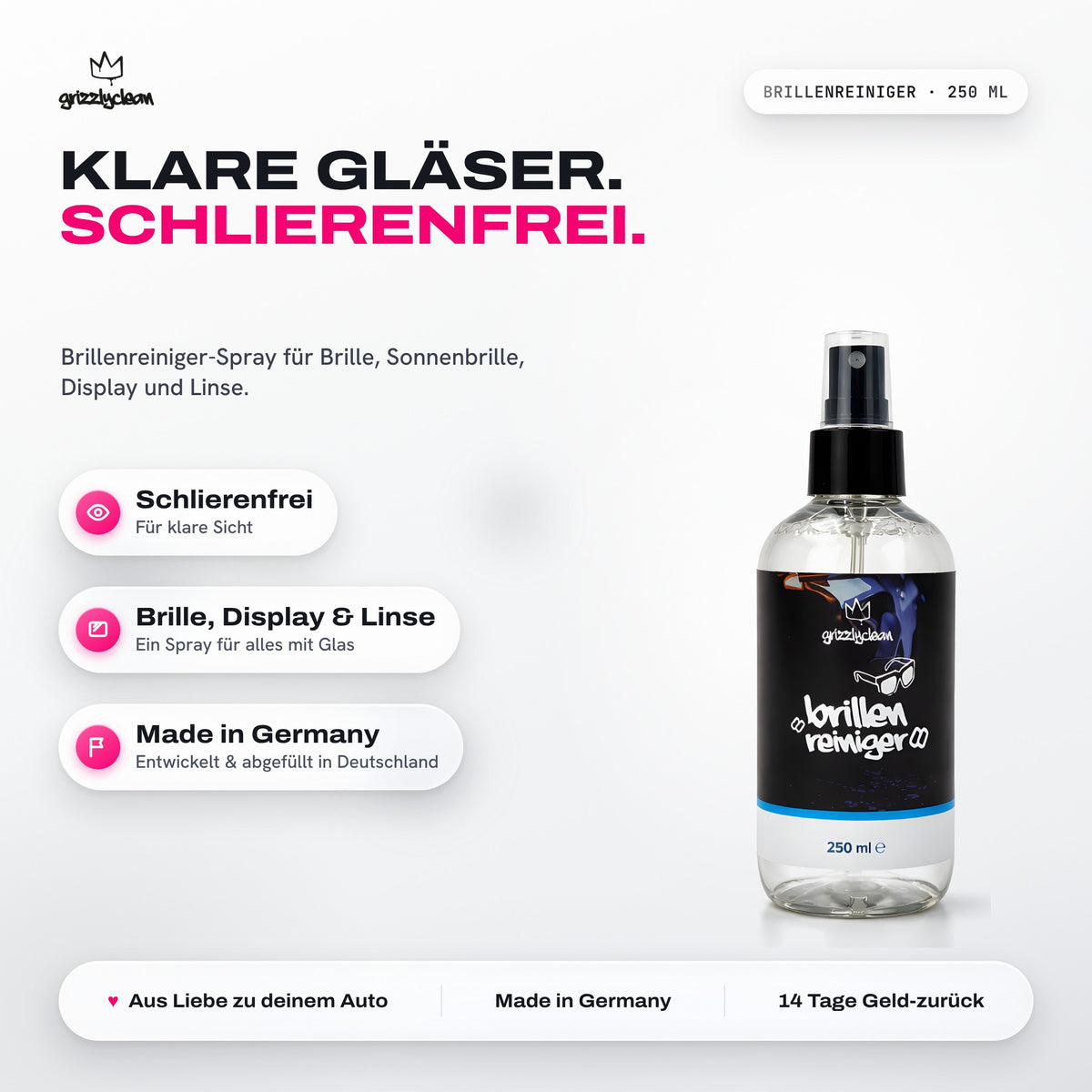 Brillenreiniger Spray – Brillengläser schlierenfrei reinigen